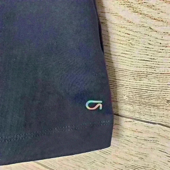 GAP FIT Tank DAISY PRINT Tank Colorblock Racer Back Navy Pink Flower size large - Picture 3 of 9